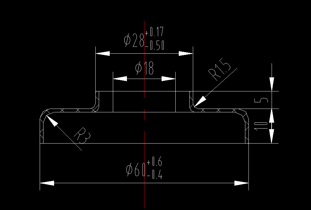 T128-封盖、落料、冲孔、拉深、翻边复合模设计-长60