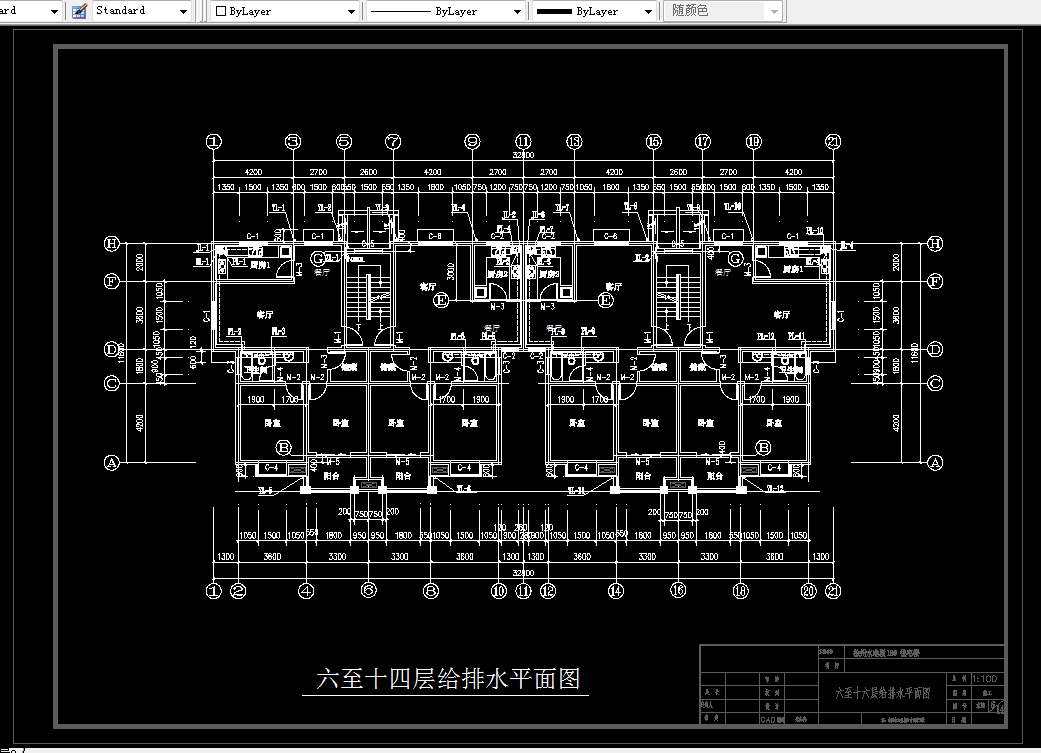 T159-某16层民用住宅楼的建筑给排水设计