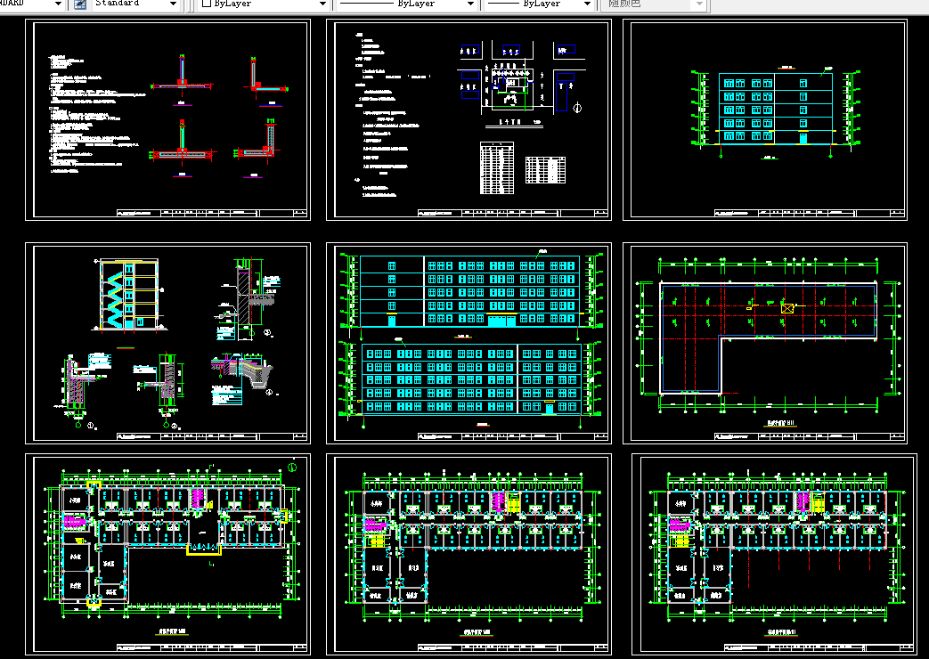 T165-某五层框架学生公寓宿舍楼设计-5200平米
