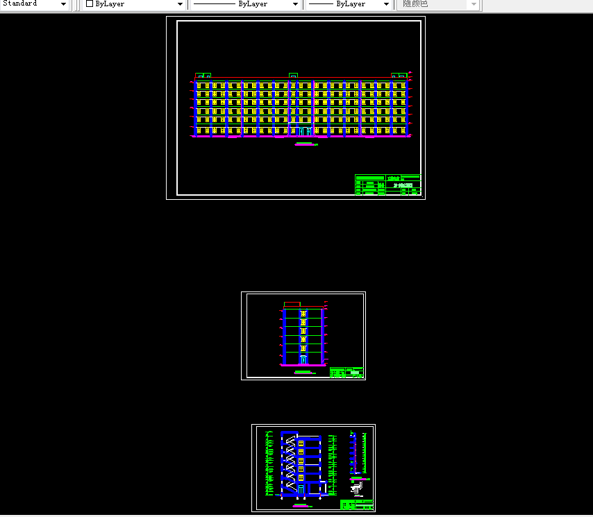 T173-某六层框架综合办公楼设计7100平米