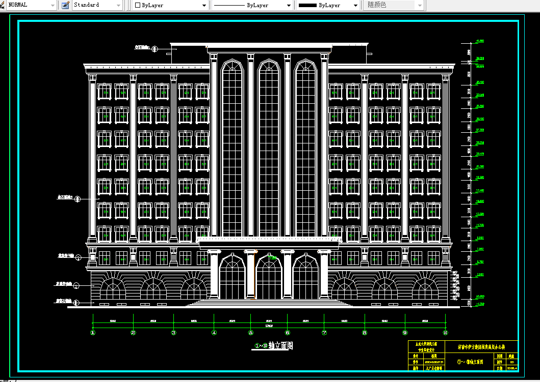 T190-济南某框剪高层办公楼设计【11层1万平米】