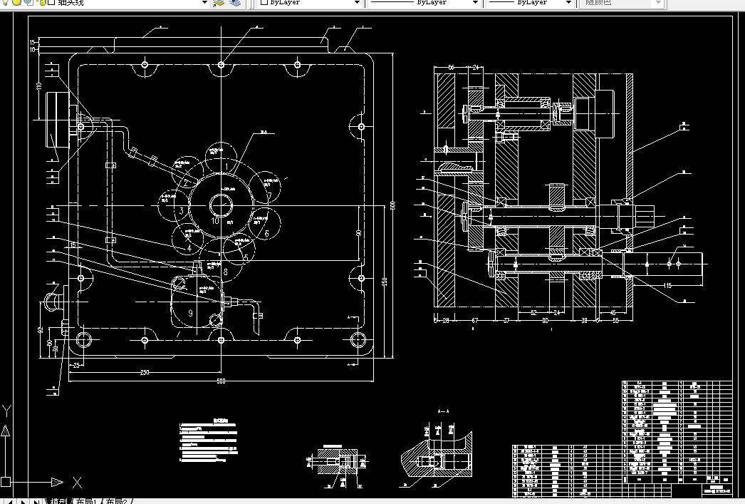 T338-加工后轮壳零件14-M12底孔专用机床多轴箱设计