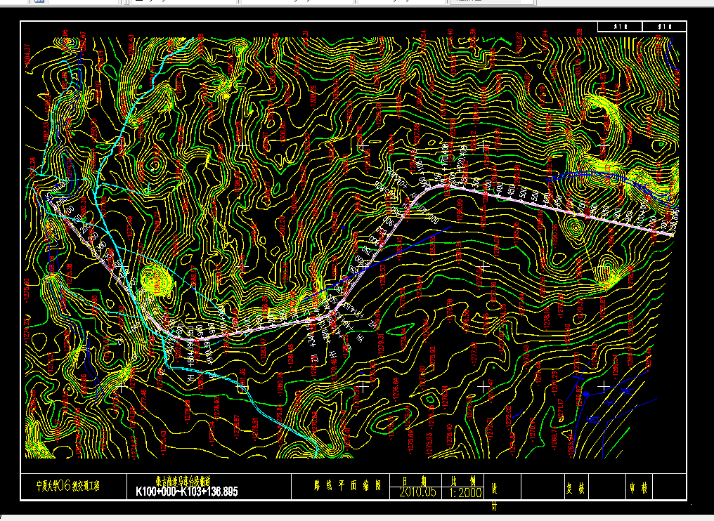 T524-银古高速公路辅道段路线设计-三级公路设计