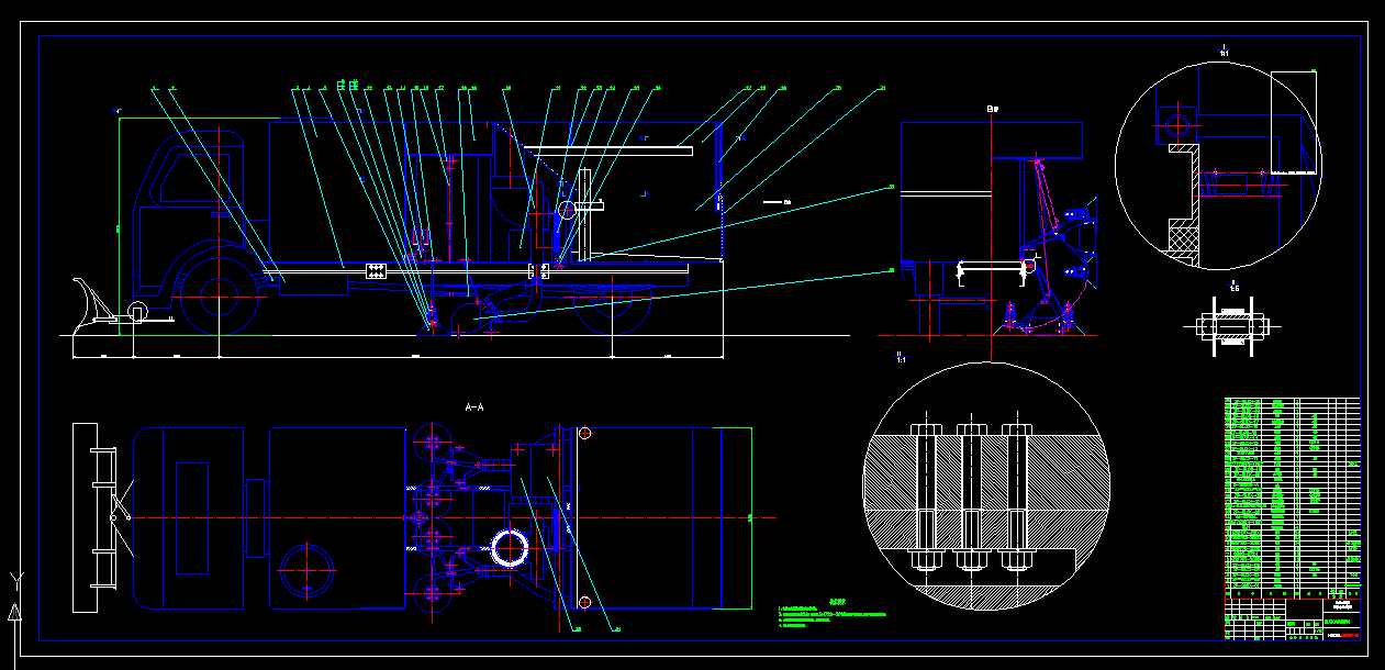 T656-SLCX小型多功能养护车设计