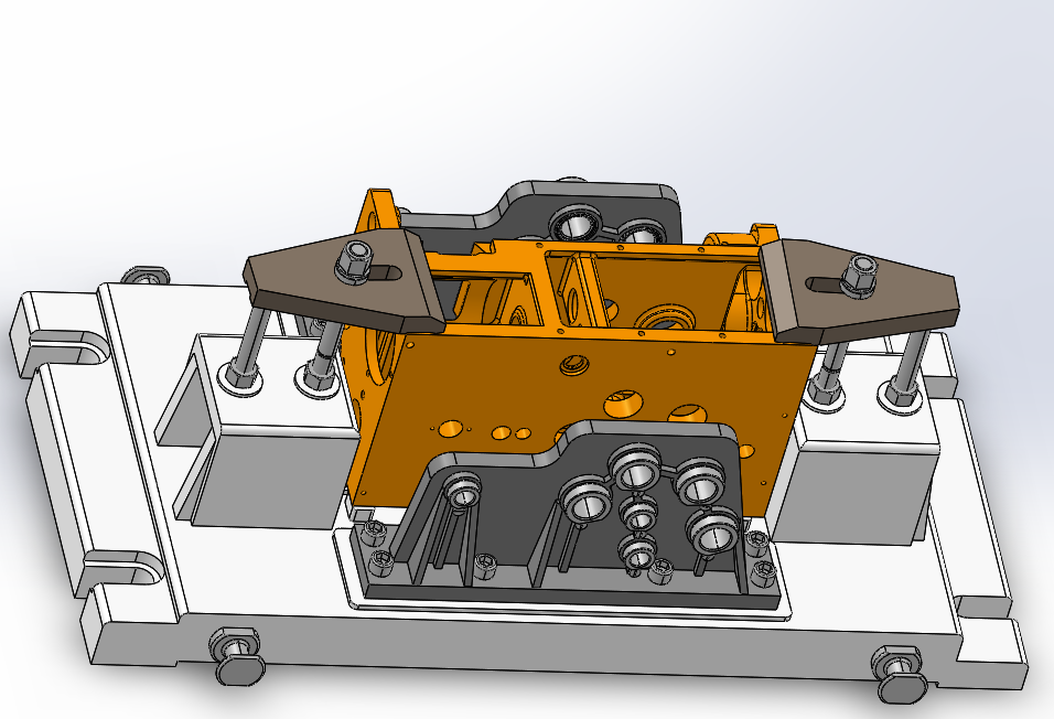 KS923-车床溜板箱箱体机械加工工艺编制及夹具设计-钻镗铣3套夹具[含SW三维图]
