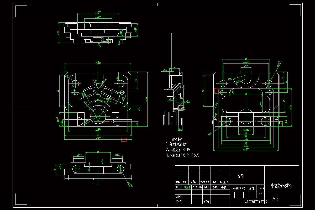 SC424-带镂空侧边零件数控编程与仿真加工CAXA