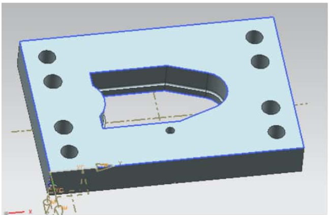 SC449-凹模板工件数控铣加工编程设计【三维UG】