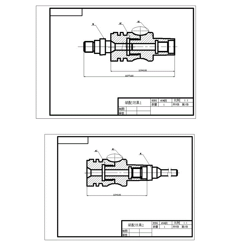 SC154-带椭圆曲线三件配合件数控车削加工工艺设计与编程车床组合件手工编程斯沃仿真