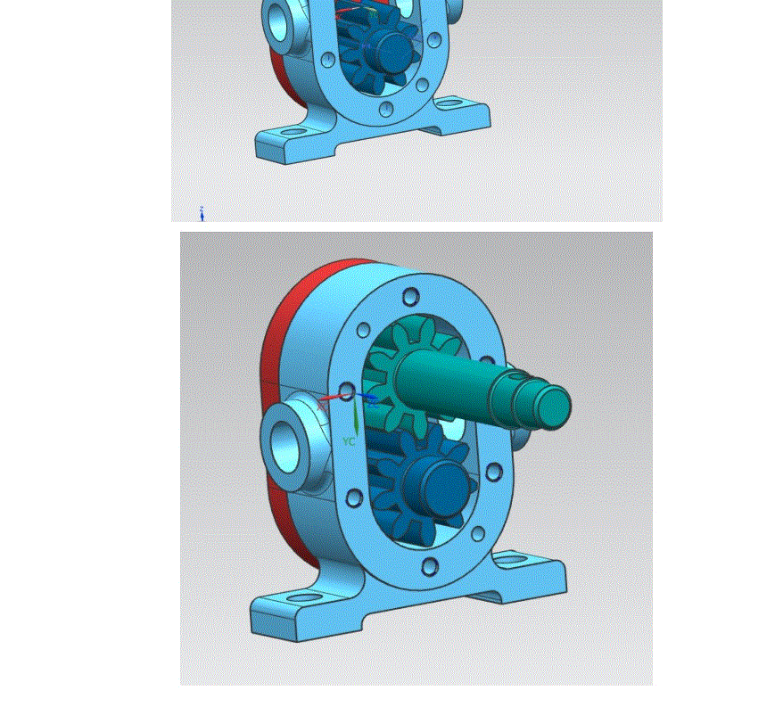 SC157-基于UG的齿轮泵设计、装配以及运动仿真