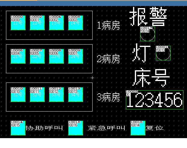 DY417-基于三菱PLC及触摸屏的病房智能呼叫系统设计