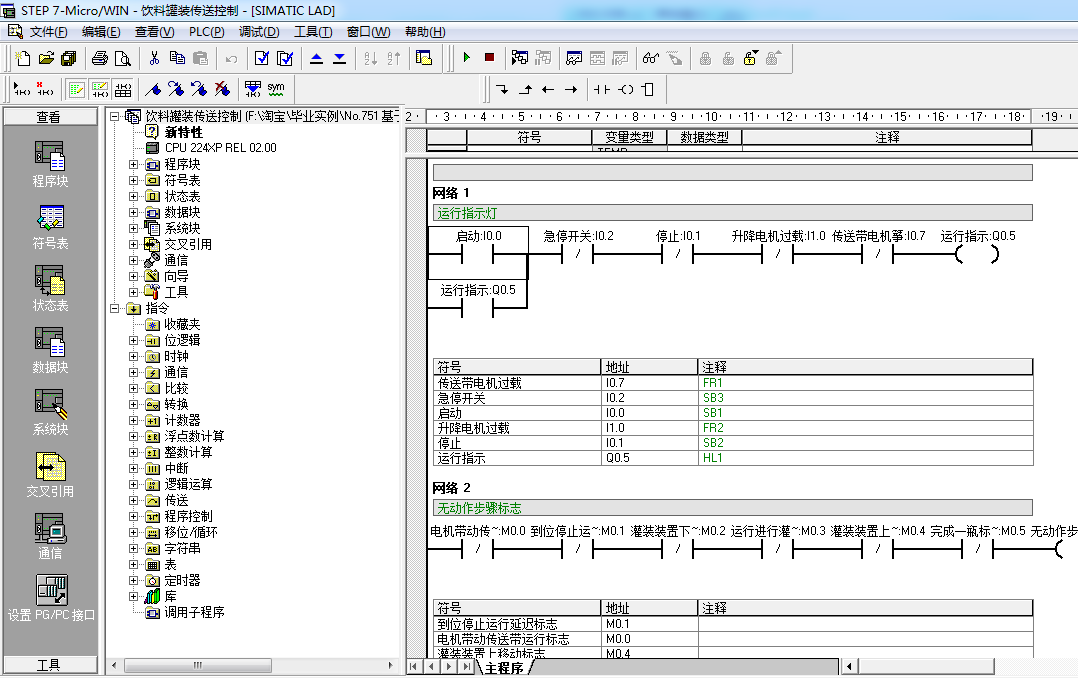 DY751-基于S7-200 PLC饮料罐装传送控制系统设计
