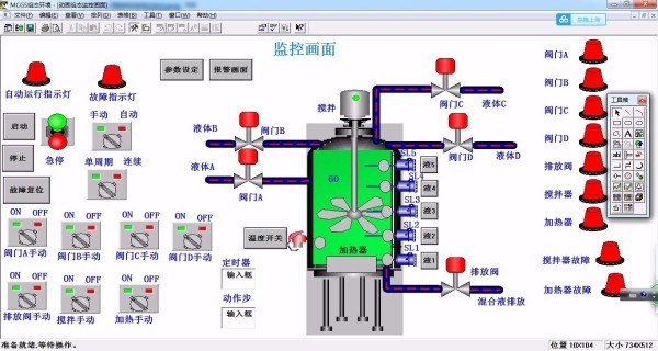 DY074-基于S7-200PLC及MCGS组态的阀门组多周期控制系统的设计
