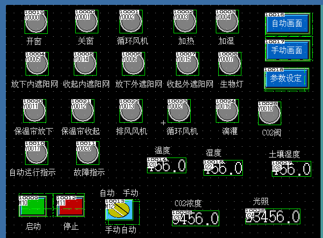 N500-基于三菱PLC及触摸屏的牡丹花种植的温湿度控制系统设计大棚控制
