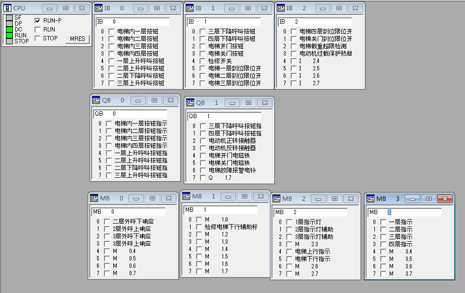 DY774-基于西门子S7-300 PLC的四层电梯控制系统4层电梯