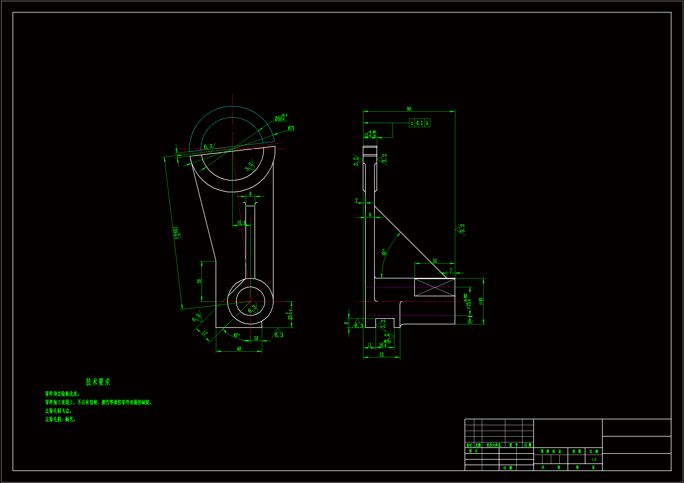 M7057-拨叉[831006]工艺及铣45°斜面夹具设计[双件]