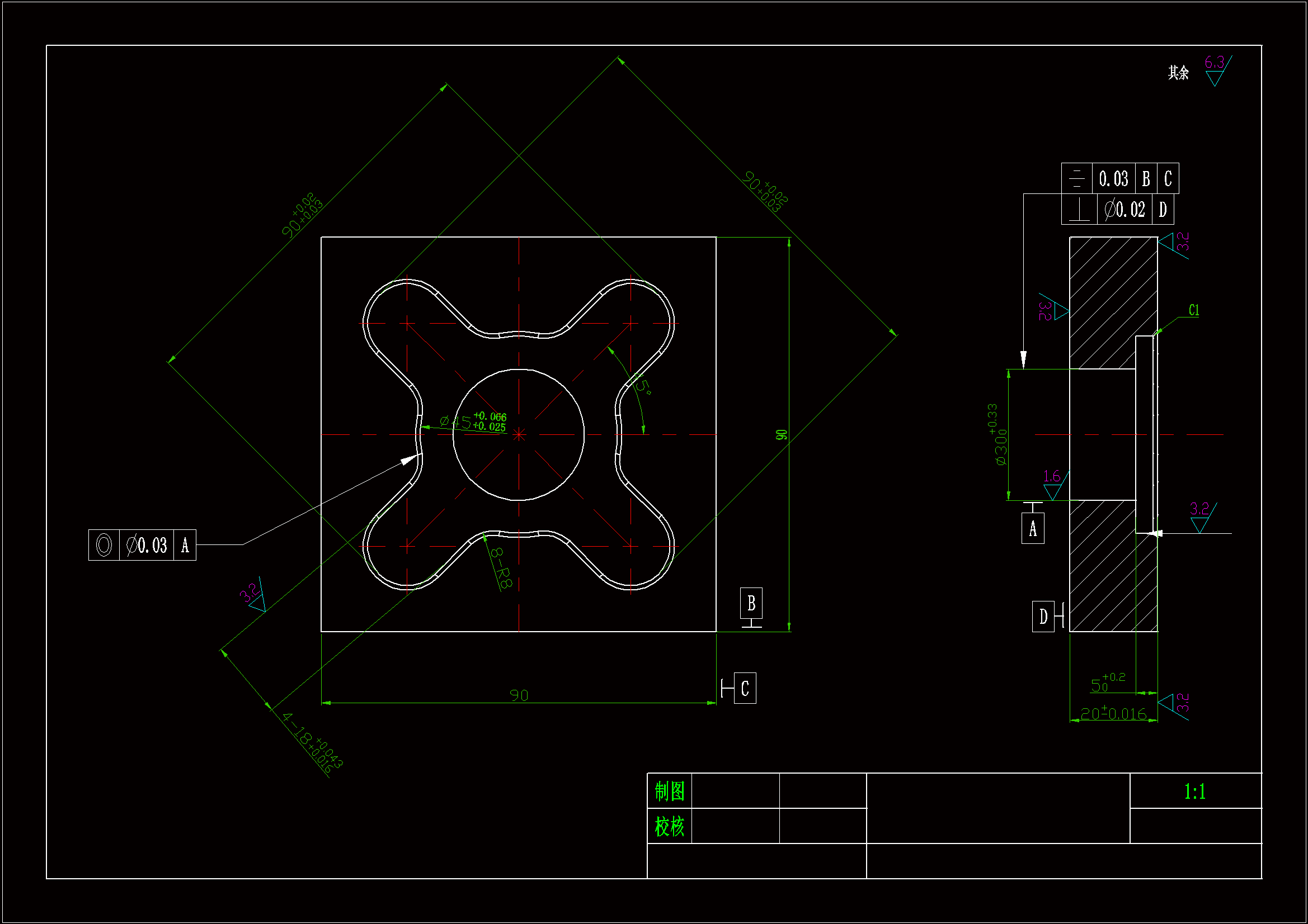 SC186-十字槽板数控编程工艺分析设计UG建模