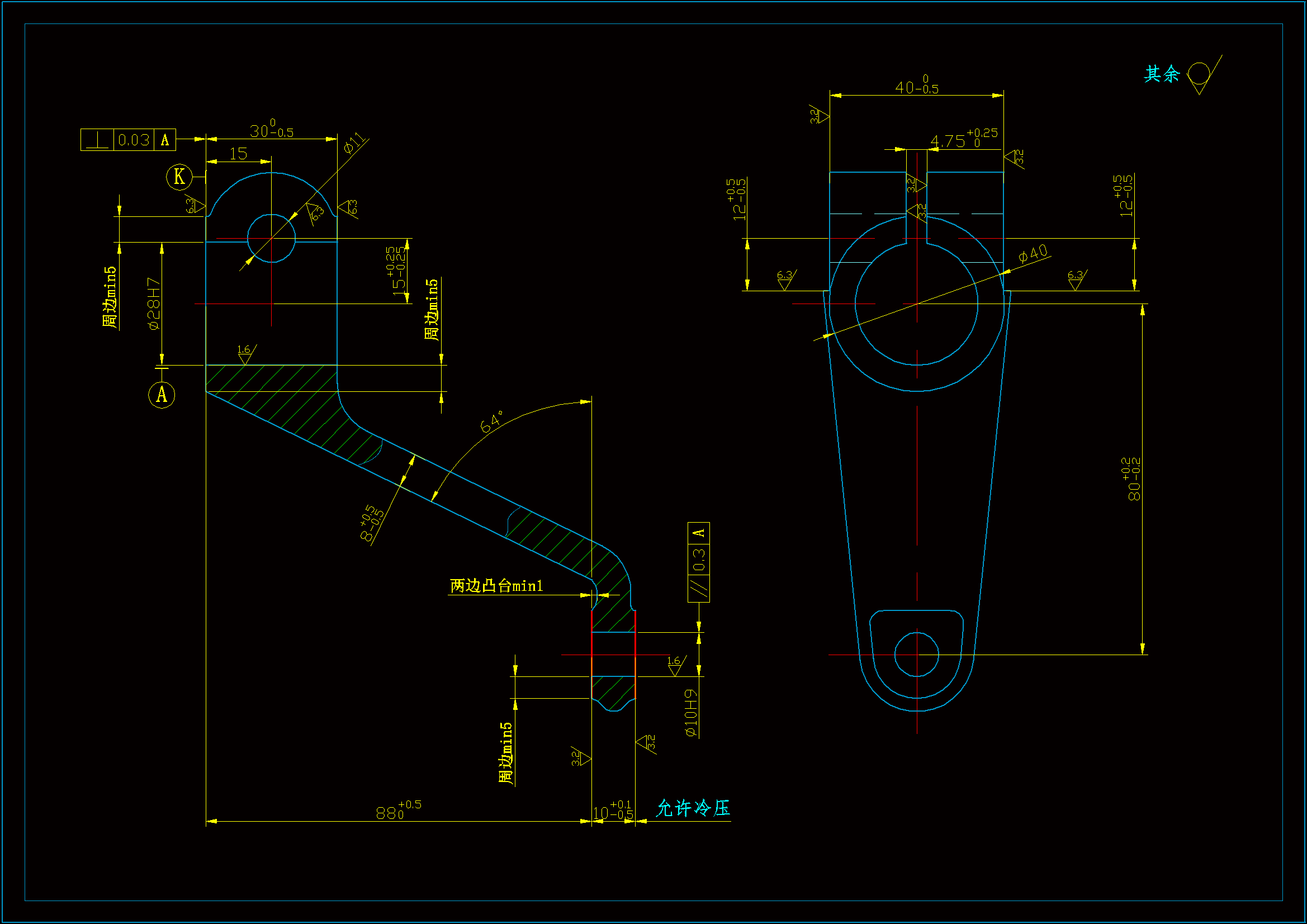 JJ049-连杆（杠杆臂）工艺规程和铣Φ10孔两端面夹具设计