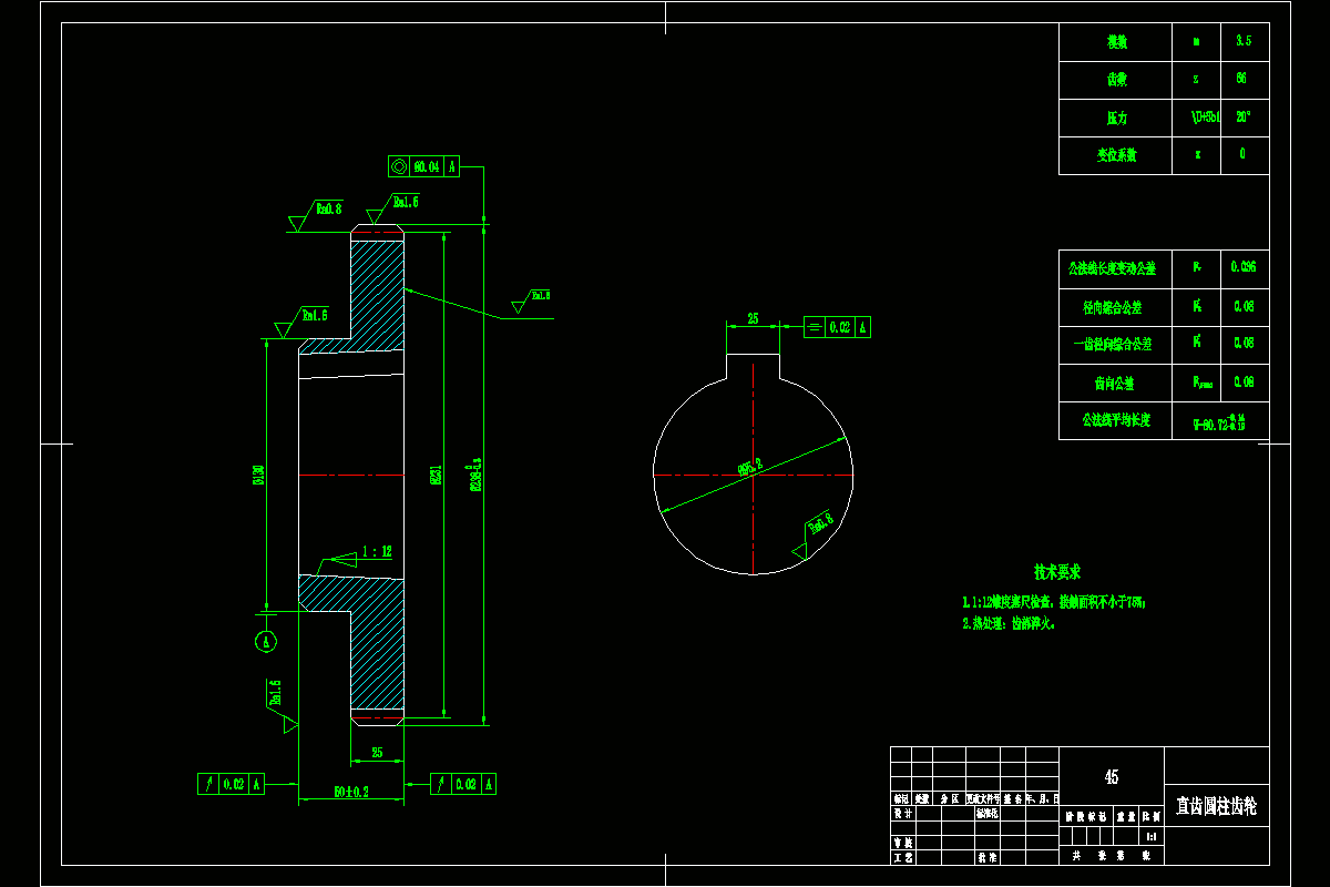 K1133-直齿圆柱齿轮加工工艺及滚齿夹具设计