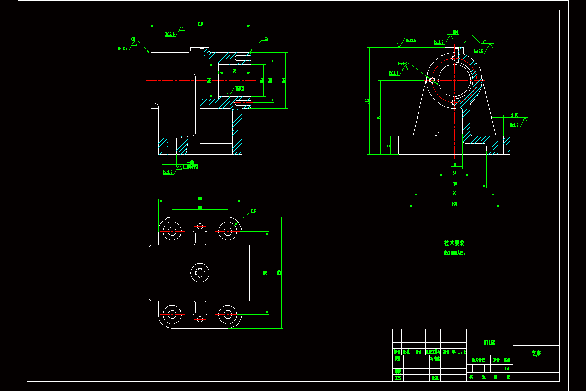 JJ535-支座零件工艺规程及钻M10孔夹具设计[高115]