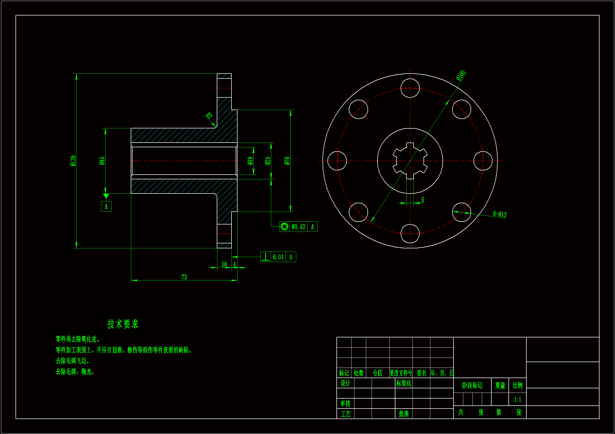 Z990-矩形齿花键套机械加工工艺及钻8-13孔夹具设计