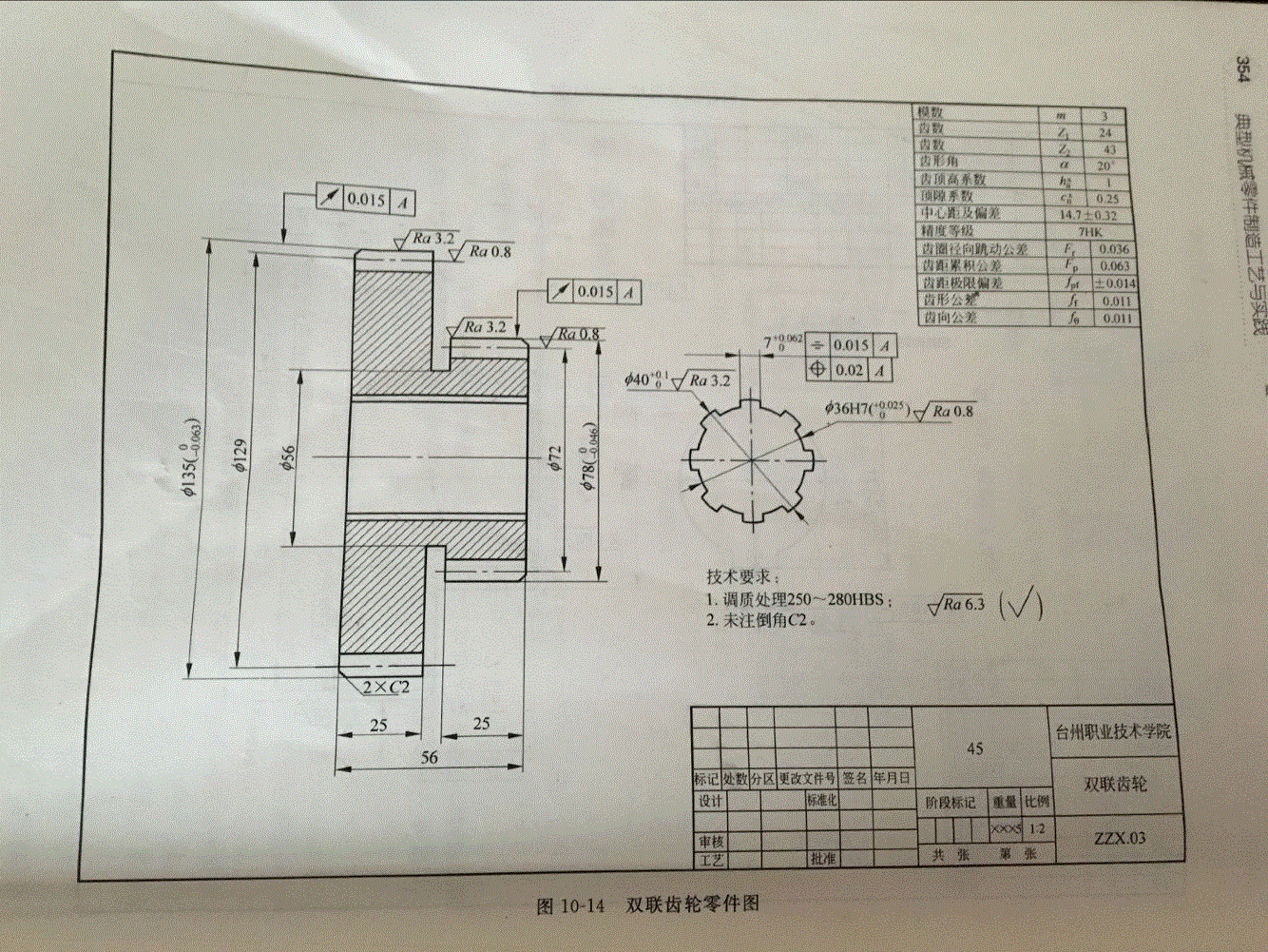 K1791-双联齿轮机械加工工艺规程及拉键槽夹具设计