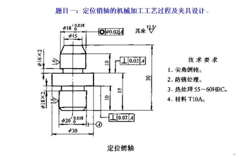 Z464-定位销轴加工工艺规程及车端面的夹具设计
