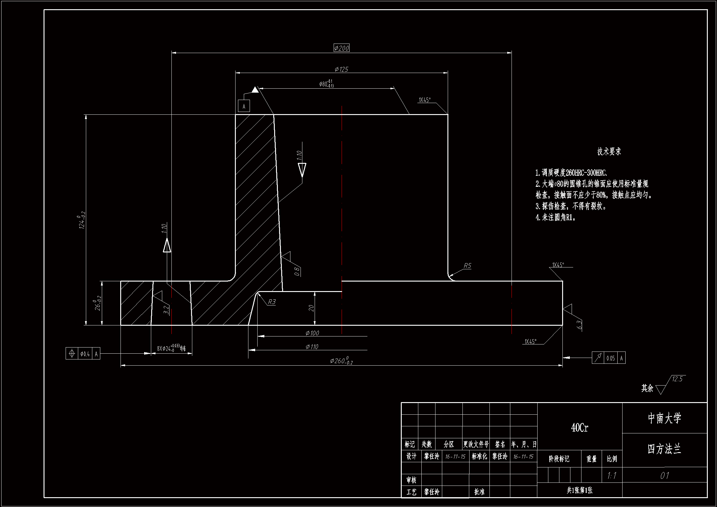 JJ236-法兰盘工艺及钻8-Φ24孔夹具设计带分度装置-四方法兰