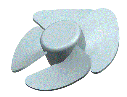 JJ1191-电风扇扇叶塑料模具设计[含UG三维图]