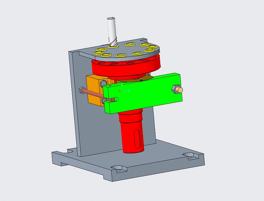 K1063-输出轴加工工艺及钻10-φ20孔夹具设计[含Proe三维图]
