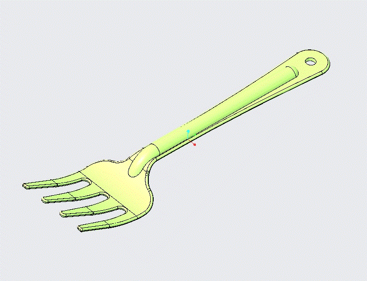 JJ1726-一次性餐叉子的注塑模具设计塑料-抽芯[含Proe及UG三维图]