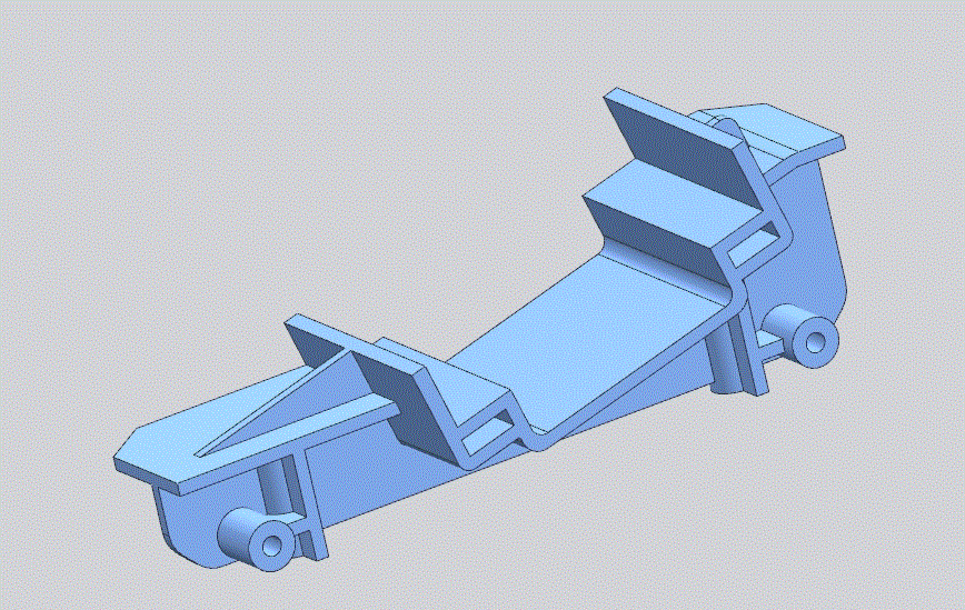JJ1751-玩具汽车引擎盖盖板支架注塑模具设计-滑块抽芯[含UG三维图]