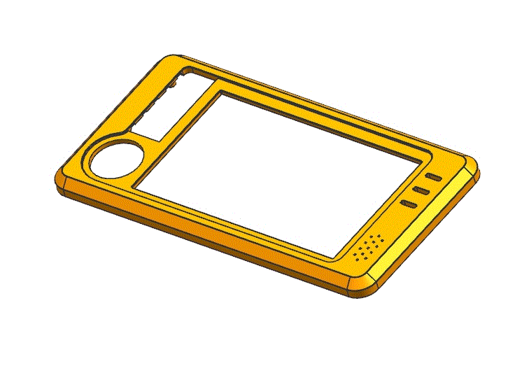 JJ1753-智能音乐视频播放器上外壳注塑模具设计-侧抽芯[含UG三维图]