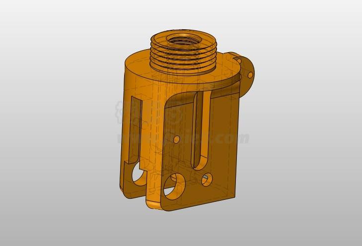 JJ1792-塑料玩具枪托注塑模具设计-侧抽芯[含UG三维图]
