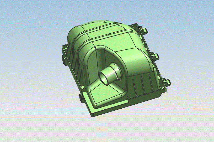 JJ1804-汽车配件LP1807上壳注塑成型模具设计-侧抽芯[含UG三维图]
