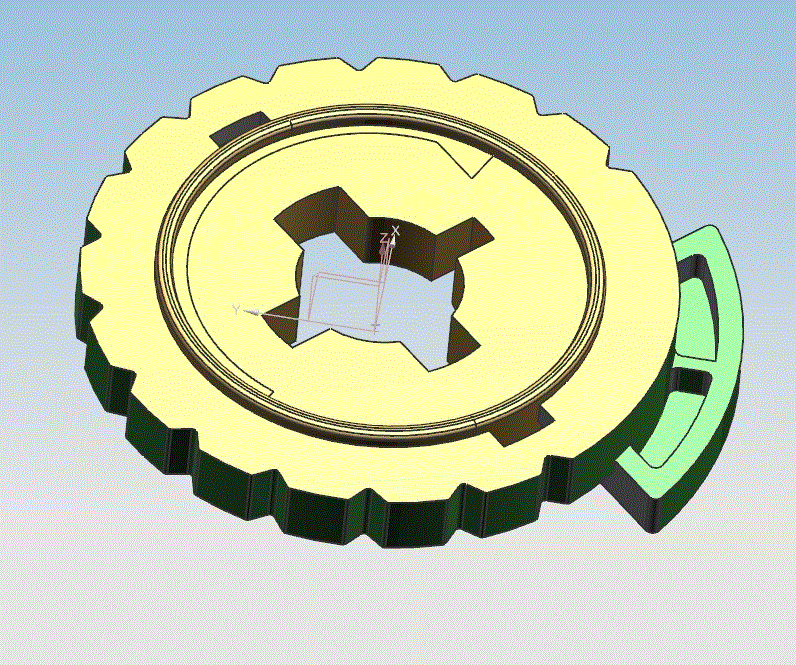JJ1807-空调温度调节转盘的注塑模具设计-侧抽芯[含UG三维图]