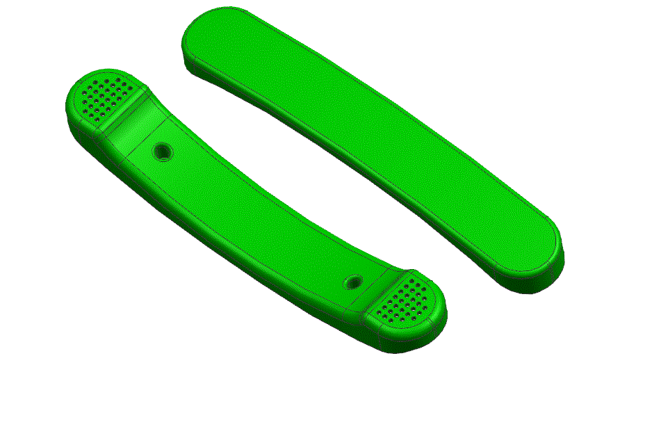 JJ1025-电话听筒注塑模具设计【上下盖】[含UG三维图]