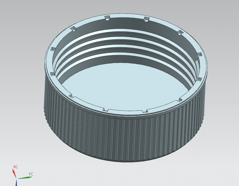 JJ1944-百岁山矿泉水瓶盖的注塑模具设计-自动脱螺纹[含UG三维图]