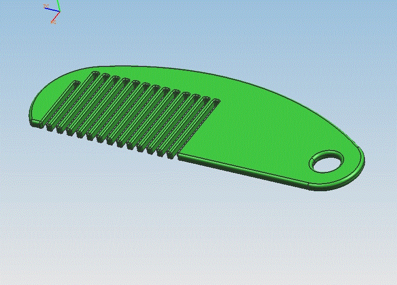 JJ1965-塑料梳子注射模具设计[含Proe三维图]