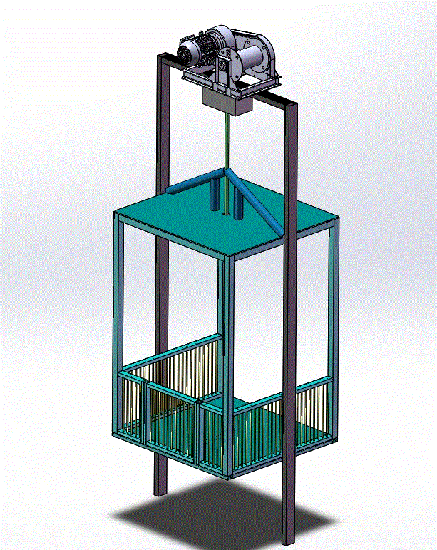 JJ2255-钢丝绳吊笼式施工升降机结构设计[含SW三维图]