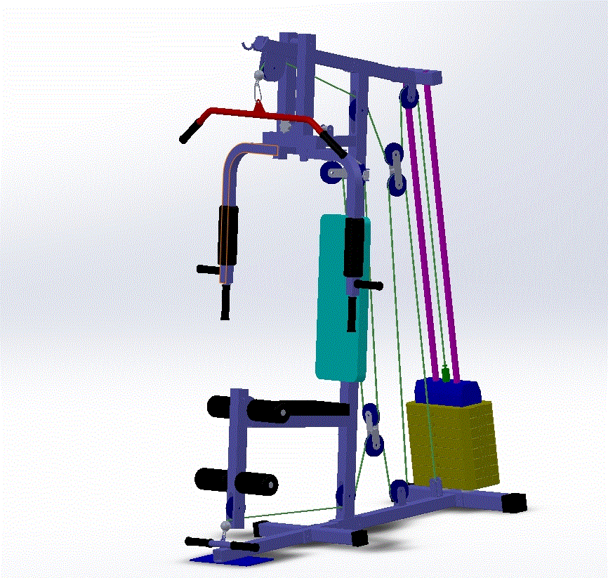 JJ2302-健身器材的设计及仿真[含SW三维图]