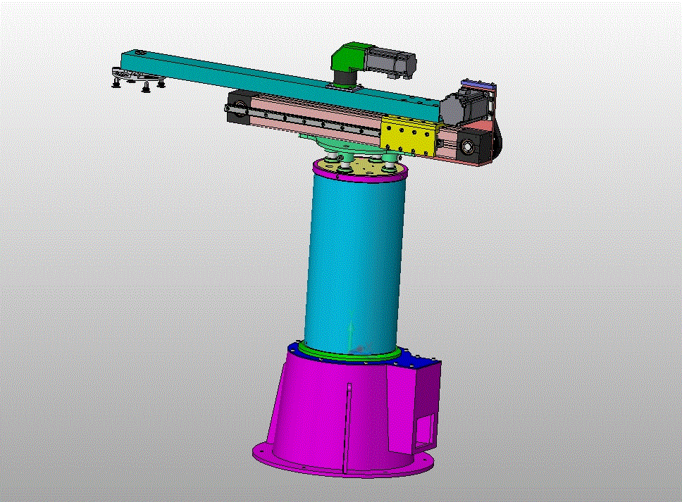 JJ2318-加装机械手臂的结构设计及动态仿真 [含SW三维图]