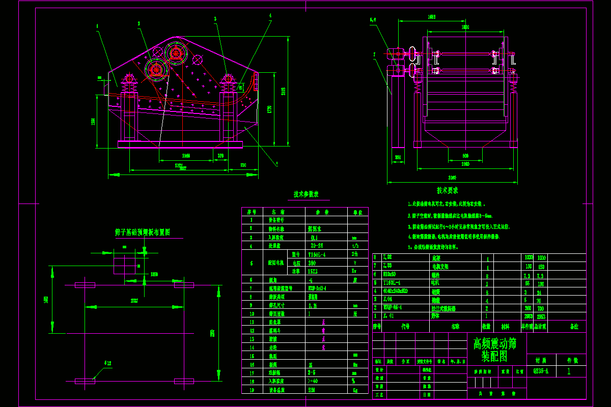 JJ2321-高频振动筛的结构设计