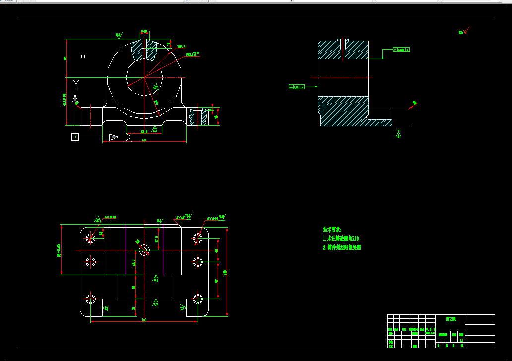 K1022-轴承座零件机械加工工艺及钻M8孔夹具设计
