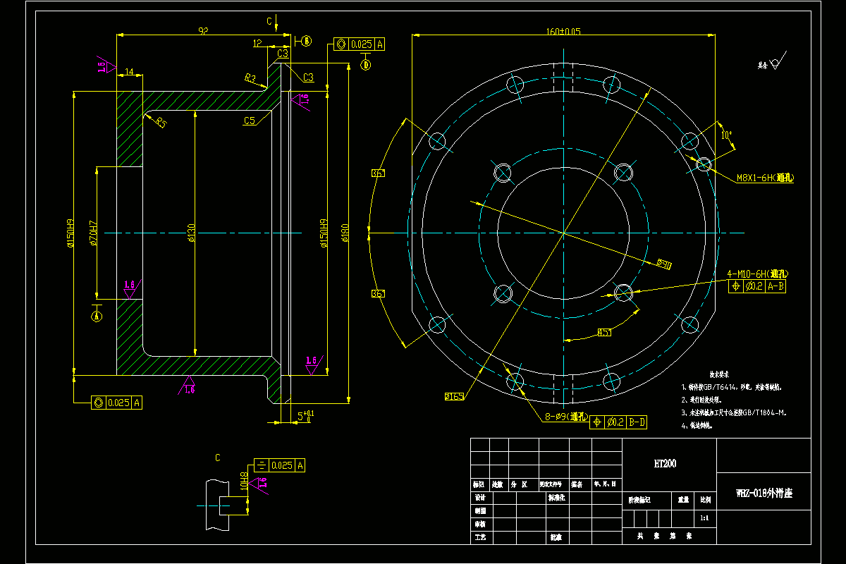 JJ2620-外滑座零件加工工艺及铣160两端面夹具设计