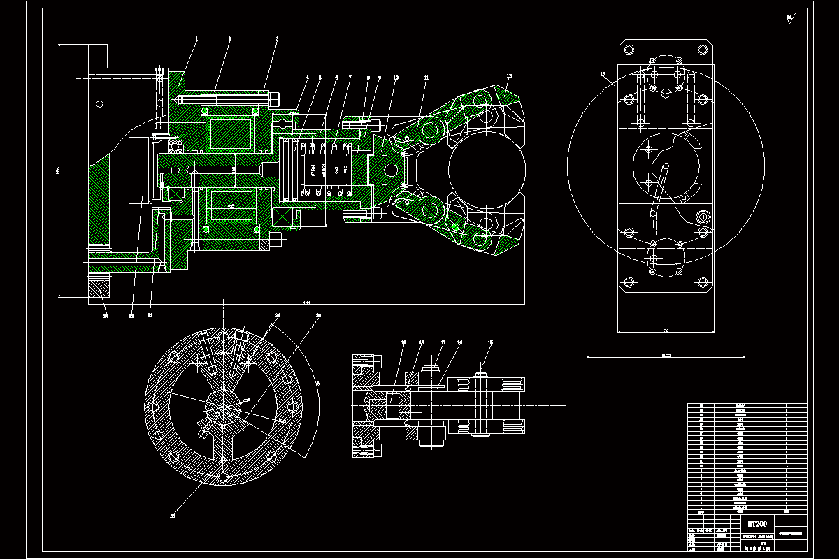 P593-汽车前后桥半轴套管装焊线搬运机械手手爪的设计