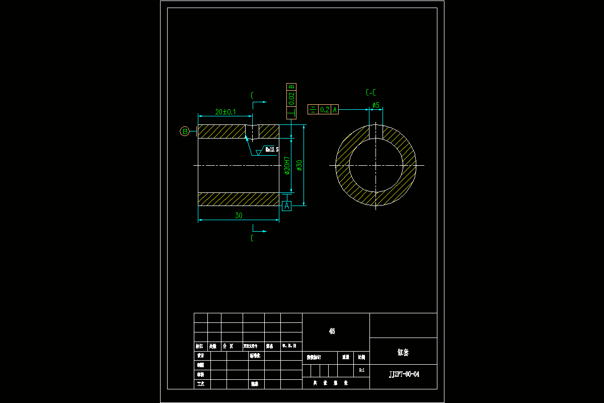 JJ2811-钢套-缸套零件加工工艺及钻φ5孔夹具设计