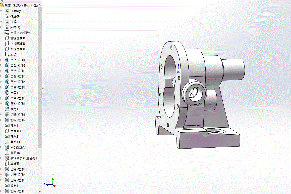 K1763-液压泵体加工工艺及钻φ17F8孔夹具设计[含SW三维图]