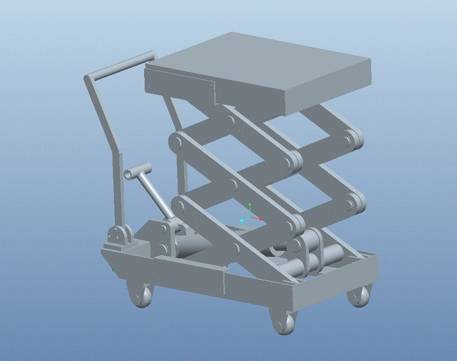 JJ2407-100KG手动液压升降平台的设计[含Proe三维图]