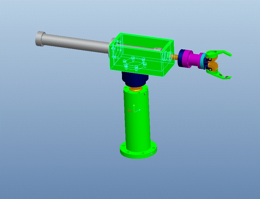 JJ2449-三自由度圆柱坐标型工业机器人设计[含Proe三维图]