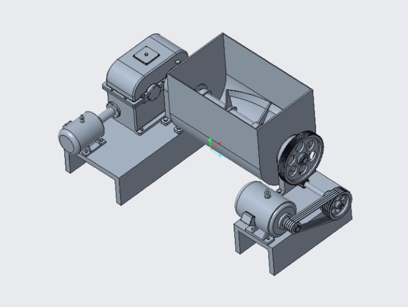 N812-卧式单轴和面机设计[含Proe三维图]